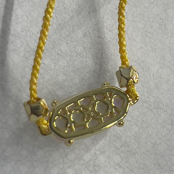 Kendra Scott Yellow Cord Friendship Bracelet in Dichroic Glass NWOT - Picture 5 of 7